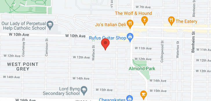 map of 3848 W 11TH AVENUE